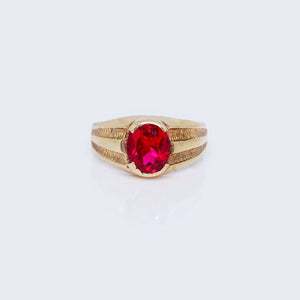 10K RED OVAL STONE 10K RED OVAL STONE