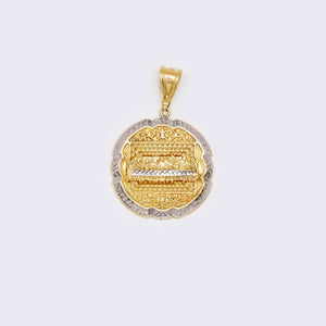 14K Two-Tone Gold Last Supper Medallion Pendant 14K Two-Tone Gold Last Supper Medallion Pendant
