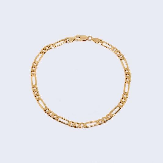 10K Gold Figaro Style Ankle Bracelet