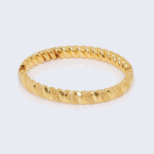 14K Gold Channel Rope Bracelet