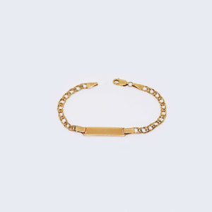 14K Yellow Gold Name Plate Children Bracelet 14K Yellow Gold Name Plate Children Bracelet