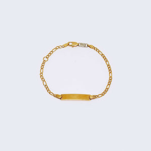 14K Yellow Gold Name Plate Children Bracelet 14K Yellow Gold Name Plate Children Bracelet