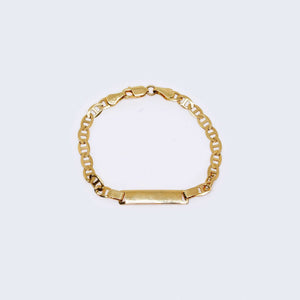 14K Yellow Gold Name Plate Children Bracelet 14K Yellow Gold Name Plate Children Bracelet