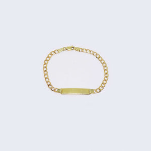 14K Yellow Gold Name Plate Children Bracelet 14K Yellow Gold Name Plate Children Bracelet