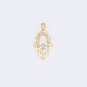 14K CZ Hamsa Hand charm 14K CZ Hamsa Hand charm