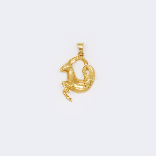 14K Capricorn Zodiac Pendant