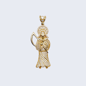 14K SANTA MUERTE WITH Cubic Zirconia 14K SANTA MUERTE WITH Cubic Zirconia