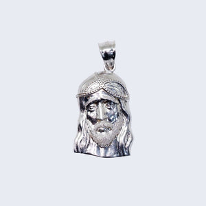 14K GOLD WHITE GOLD JESUS HEAD PENDANT CHARM 14K GOLD WHITE GOLD JESUS HEAD PENDANT CHARM