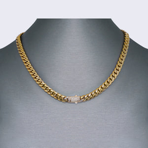 14K Monaco with Cubic Zirconia Link Chocker 16" 8mm 14K Monaco with Cubic Zirconia Link Chocker 16" 8mm