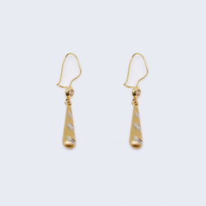 14K Two Tone Gold Magnificent Drop Dangle Earrings 14K Two Tone Gold Magnificent Drop Dangle Earrings