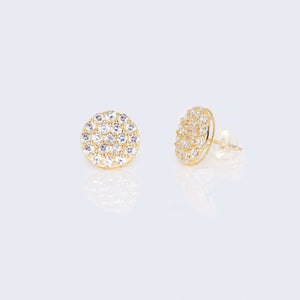 14K Gold Round Cubic Zirconia Zirconia Earrings 14K Gold Round Cubic Zirconia Zirconia Earrings