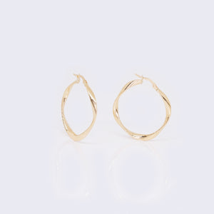 14K Twisted Square Hoops 14K Twisted Square Hoops