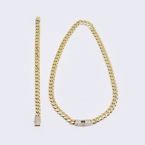 14K Monaco with Cubic Zirconia Chocker Set 14K Monaco with Cubic Zirconia Chocker Set