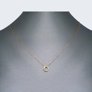 14K Gold Circle Heart Necklace Set 14K Gold Circle Heart Necklace Set