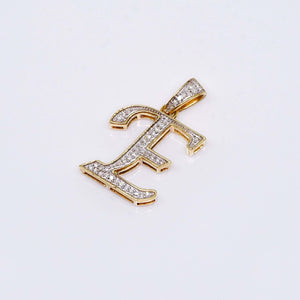 14K Gold Iced Out Initial Alphabet Filled Letter “E” Pendant Charm 14K Gold Iced Out Initial Alphabet Filled Letter “E” Pendant Charm