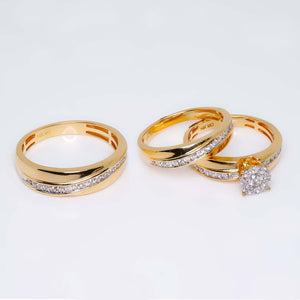 14K Yellow Gold Square Design Engagement Rings with 0.80 CT Diamond Stones 14K Yellow Gold Square Design Engagement Rings with 0.80 CT Diamond Stones