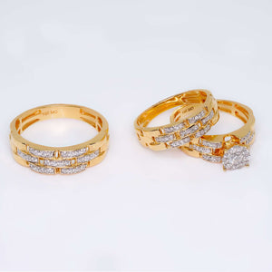 14K Yellow Gold Classic Design Engagement Rings with 0.72 CT Diamond Stones 14K Yellow Gold Classic Design Engagement Rings with 0.72 CT Diamond Stones