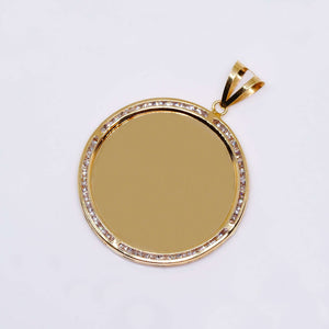 14K Gold Memory Pendant Charm with Customizable Picture 14K Gold Memory Pendant Charm with Customizable Picture