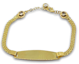14K Gold ID Bismark Bracelet 7¨ with extension 8¨ 14K Gold ID Bismark Bracelet 7¨ with extension 8¨