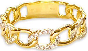 14K Gold Diamond Cuban Ring 14K Gold Diamond Cuban Ring