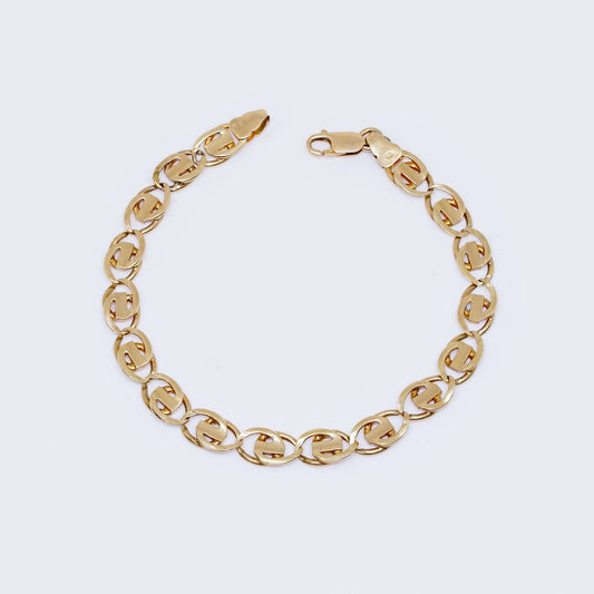 14K Solid Mariner Gold Bracelet 9 1/2¨ 8.5 mm