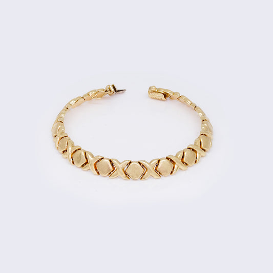 14K Gold XOXO Style Bracelet