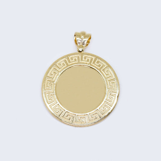 14K Gold Egyptian Design with Cubic Zirconia Stones Picture Charm