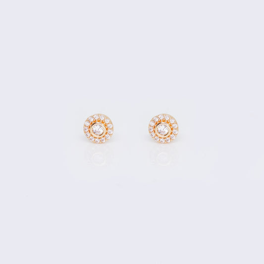 14k Gold Dainty Stud Minimal Earrings