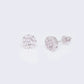 14K White Gold Flower Cluster 0.5ct Diamond Stud Earrings