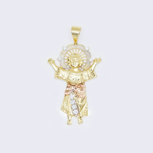 14K Divino Nino Baby Jesus Pendant