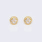 14K Round Cluster Double Layer 0.51ct Diamond Stud Earrings