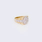 10K Two-Tone Gold Gent's Cubic Zirconia Presidential Ring