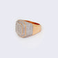 14K  Baguette 1.43ct Diamonds Octagon Men's Ring