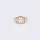 10K Two-Tone Gold Gent's Cubic Zirconia Presidential Ring