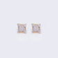 14K Diamond Square 0.25ct Stud Earrings