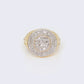 14K Baguette 0.97ct Diamonds Big Dome Men's Pinky Ring