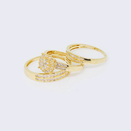 14K 0.91CT Diamond Encienda Trio Set