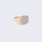 10K Micropave Cubic Zirconia Mens ring