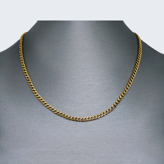 14K SEMI SOLID MIAMI CUBAN CHAIN