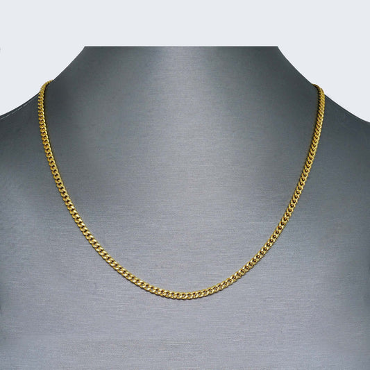 14K SEMI SOLID MIAMI CUBAN CHAIN