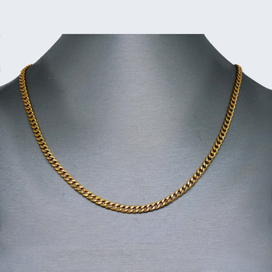 14K SEMI SOLID MIAMI CUBAN CHAIN