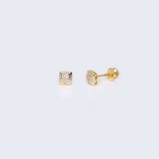 14K Gold Clover Design 0.50 CTW Diamond Earrings