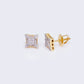 14K Diamond Square 0.25ct Stud Earrings