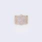 10K Micropave Cubic Zirconia Mens ring