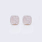 10K 0.17ct Diamond Moissanite Iced Out Earrings