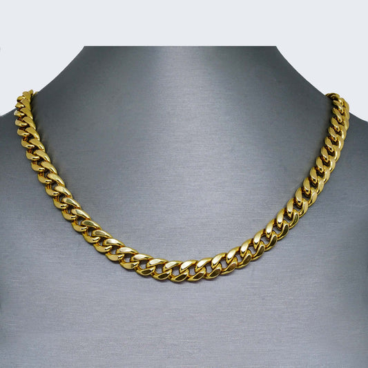 14K SEMI SOLID MIAMI CUBAN CHAIN