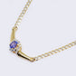 14K Tanzanite and Cubic Zirconia Split Chain Necklace