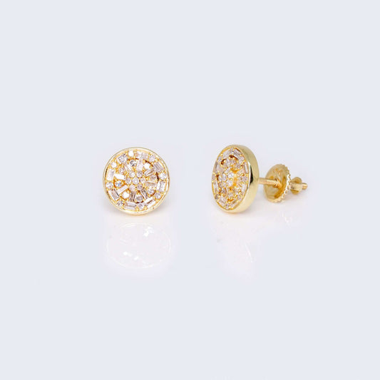 14K Gold Clover Design 0.50 CTW Diamond Earrings