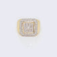 14K 1.58ct Diamond Baguette Square Head Ring