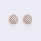 14K Round Micro Pave 0.3ct Diamond Stud Earrings